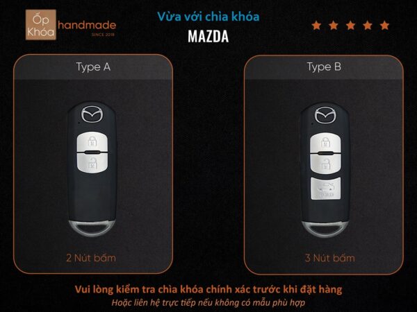 Các mẫu chìa khóa Mazda 2, 3, 6, CX-5, CX-8 2014-2019