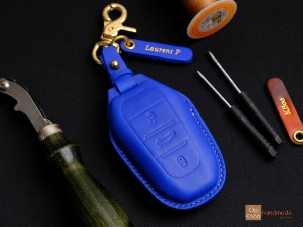 Bao da chìa khóa Peugeot 3008 thủ công