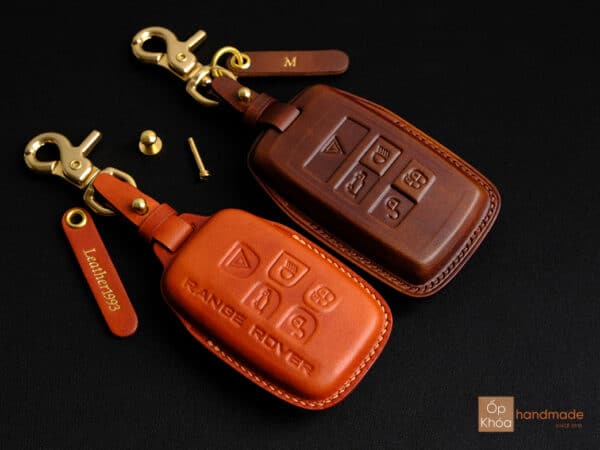 Bao da chìa khóa Range Rover Ốp khóa Range Rover Sport, Evoque, Velar sử dụng da Vegtan