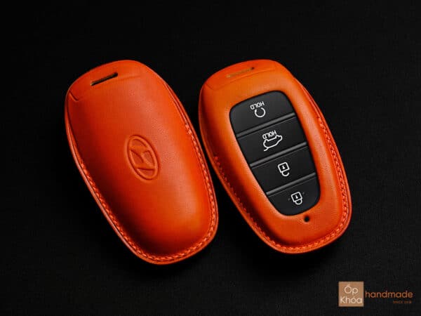 Bao da chìa khóa Hyundai Santafe hở nút