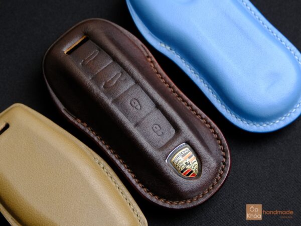 Bao da chìa khóa Porsche 911 da Vegtan