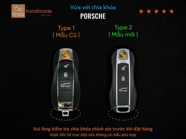 Bao da chìa khóa Porsche
