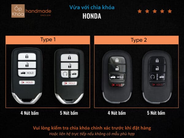 Các kiểu chìa khóa Honda Accord