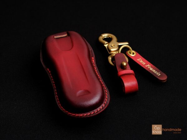 Mặt sau của bao da chìa khóa Porsche 911