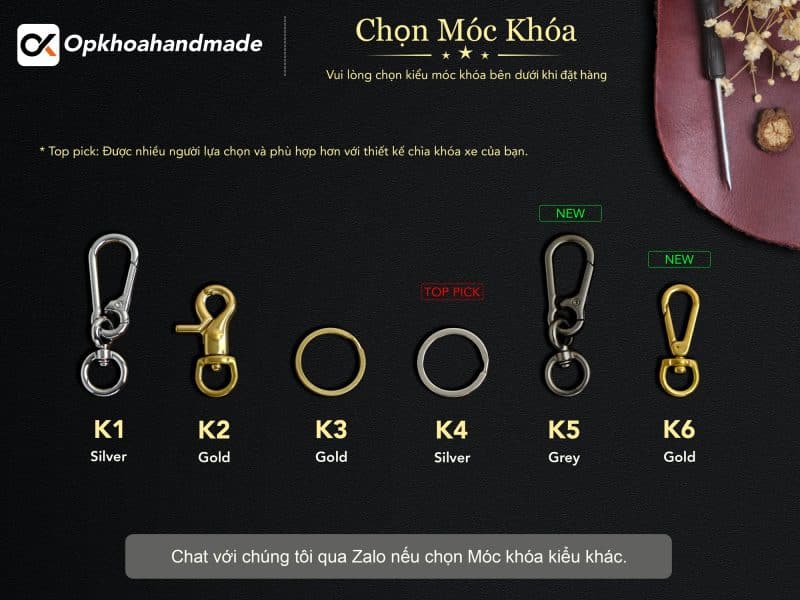 Tùy chọn móc khóa của Ốp khóa handmade