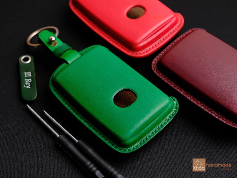 Bao da chìa khóa Mazda 2 màu xanh