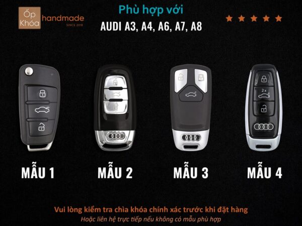 Các mẫu chìa khóa Audi có thể làm bao da chìa khóa