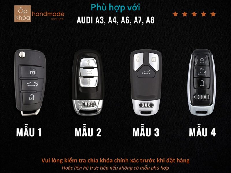 Các mẫu chìa khóa Audi có thể làm bao da chìa khóa