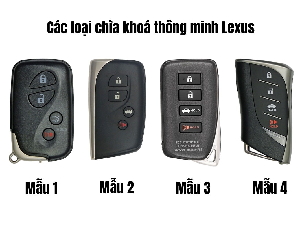 4 mẫu chìa khóa thông minh Lexus