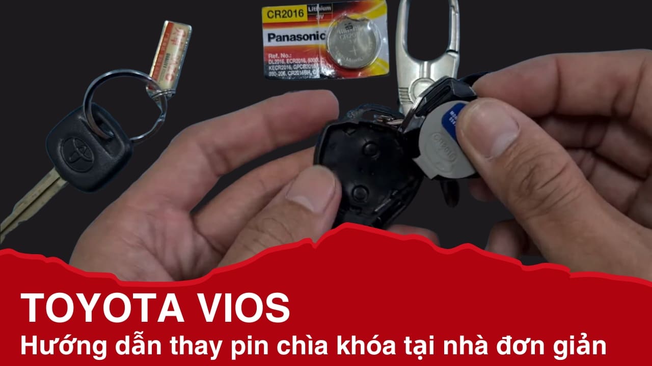 Thay pin chìa khóa Toyota Vios