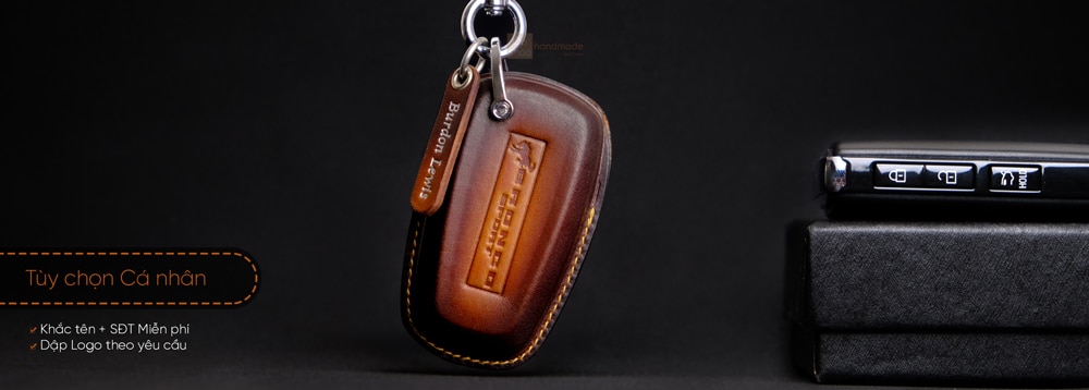 Banner Custom Logo bao da chìa khóa