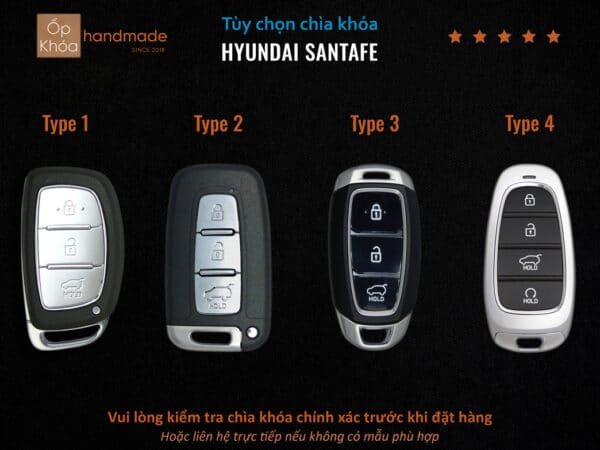 Các mẫu chìa khóa Hyundai Santafe