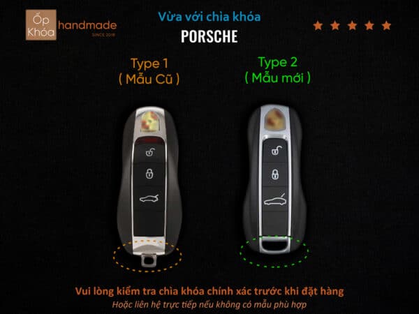 Hình ảnh chìa khóa vừa với bao da chìa khóa Porsche Panamera