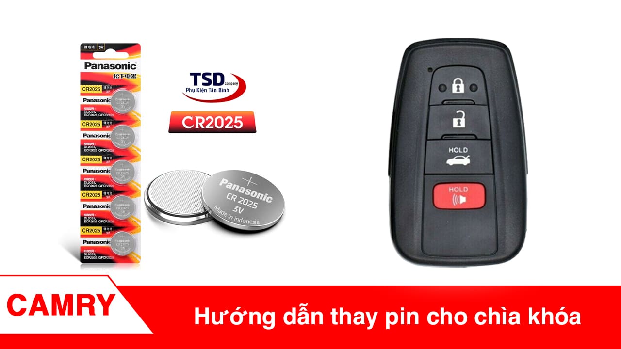 Hướng dẫn thay pin cho chìa khóa Toyota Camry