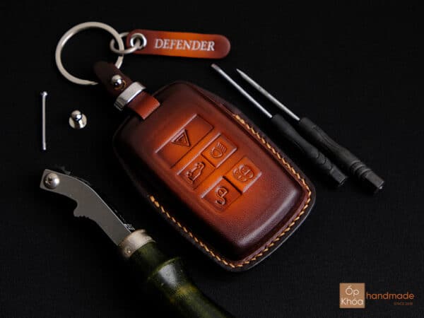 Bao da chìa khóa Defender màu Patina