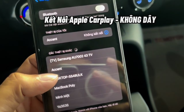 Bật Bluetooth trên điện thoại và ghép đôi với màn hình ô tô Hyundai Accent để kết nối không dây Bật Bluetooth trên điện thoại và ghép đôi với màn hình ô tô Hyundai Accent để kết nối không dây