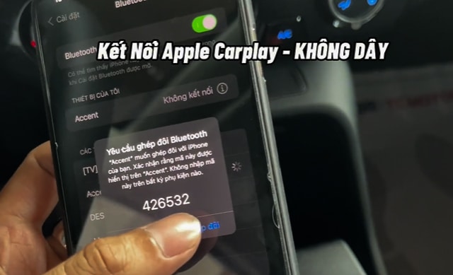 Nhập mã xác nhận và chấp nhận các yêu cầu để hoàn tất kết nối Bluetooth trên Hyundai Accent Nhập mã xác nhận và chấp nhận các yêu cầu để hoàn tất kết nối Bluetooth trên Hyundai Accent
