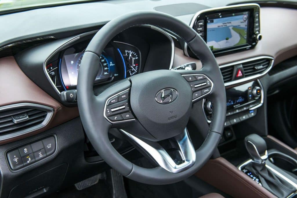 Nâng hạ vô lăng Hyundai SantaFe Nâng hạ vô lăng Hyundai SantaFe