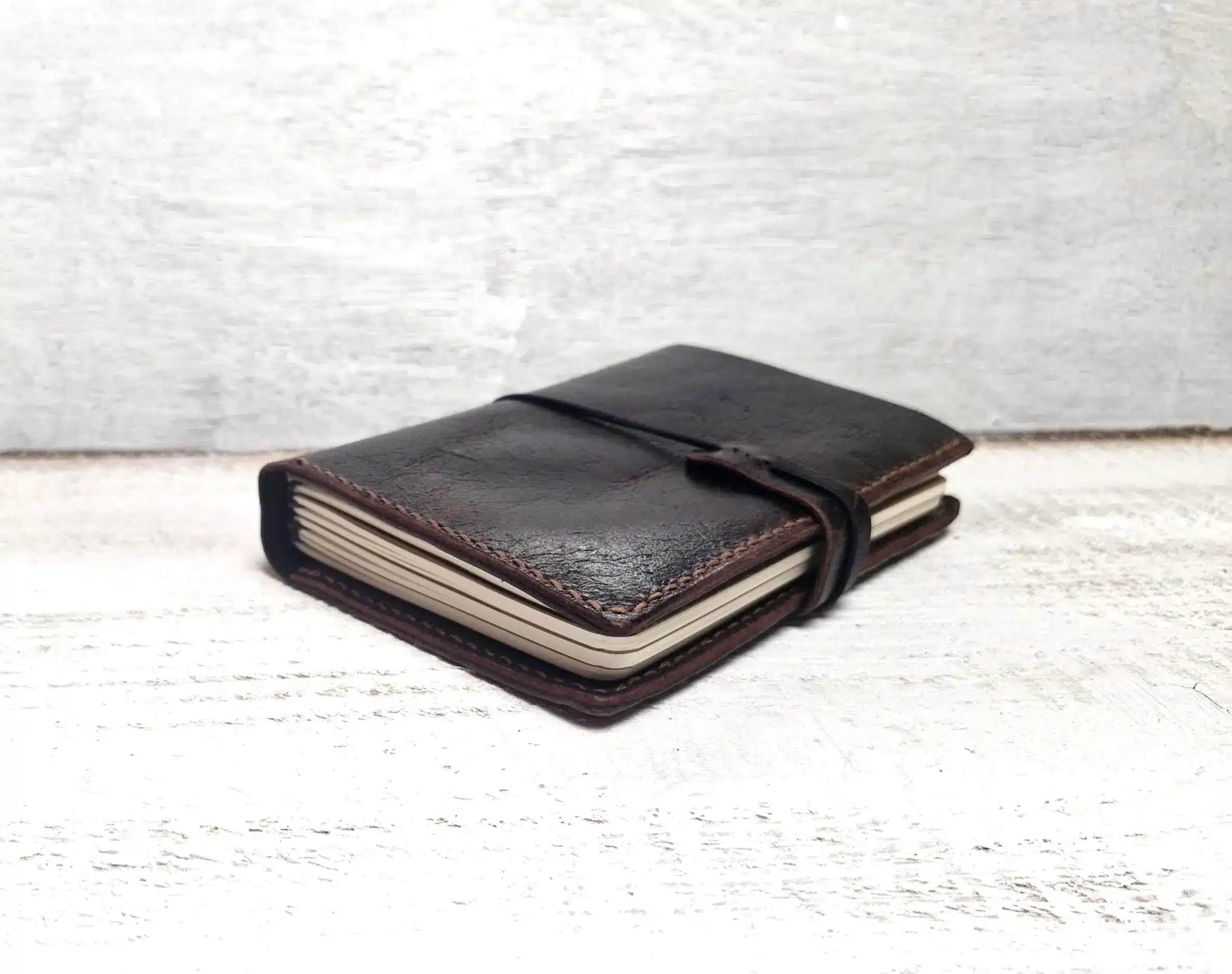Waxed Cowhide Leather Pull-up Notebook Cover
