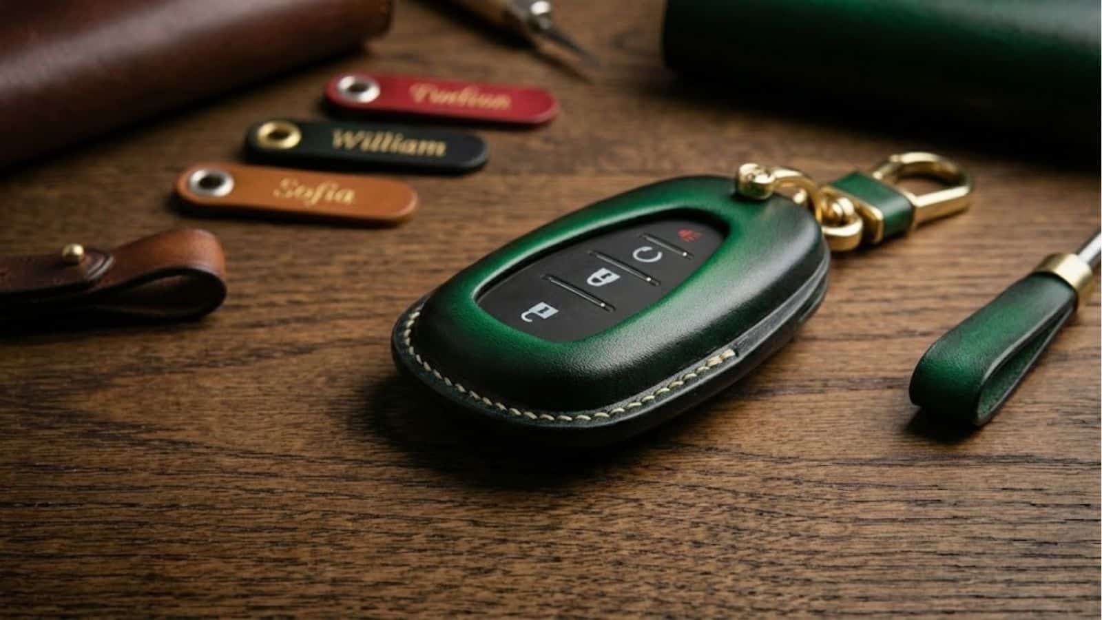 Bao da chìa khóa handmade cao cấp khâu tay tỉ mỉ