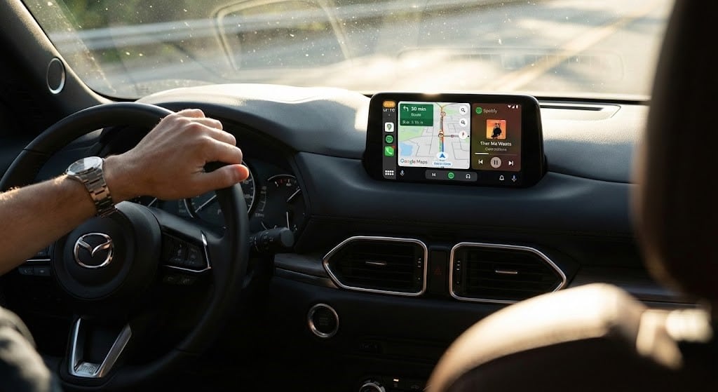 Giao diện Android Auto Coolwalk mới nhất chia đôi màn hình