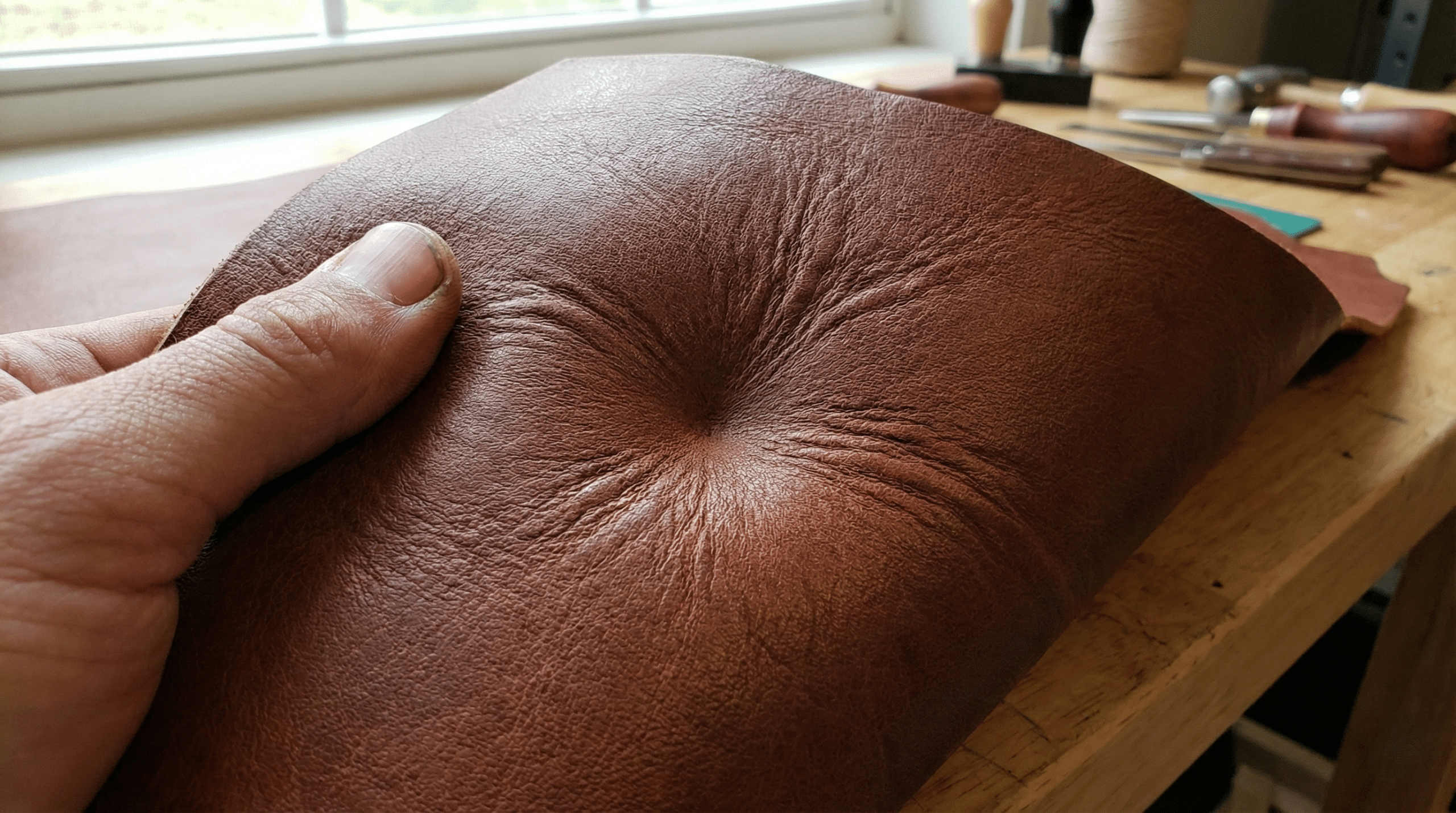 Kiểm tra độ đàn hồi để phân biệt da thật và da công nghiệp