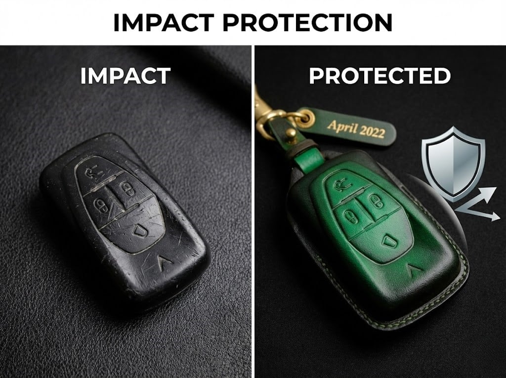 Màn lột xác của chìa khóa VF7: Từ nhựa bóng đơn điệu sang bao da Patina đẳng cấp