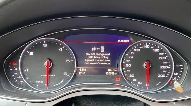 lỗi key not recognized trên xe audi