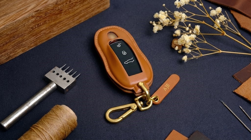 bao da chìa khóa porsche