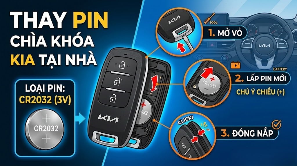 thay pin chìa khóa kia