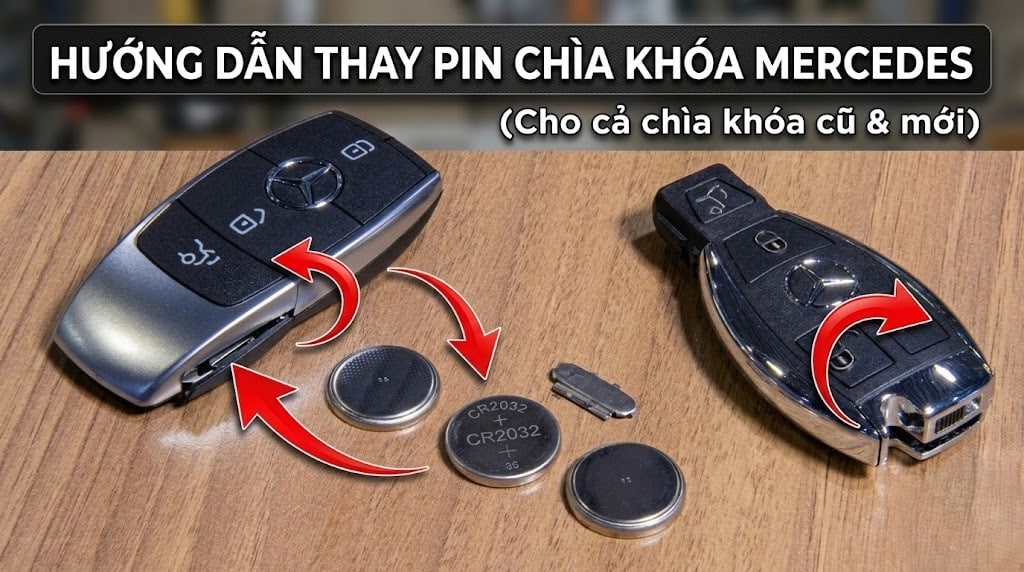 thay pin chìa khóa mercedes