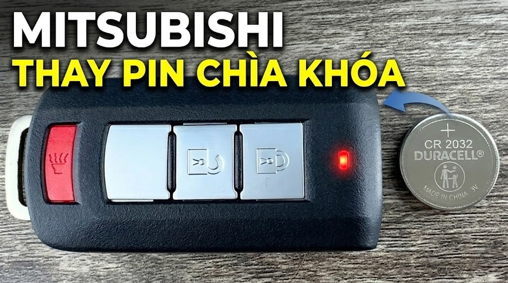 thay pin chìa khóa mitsubishi