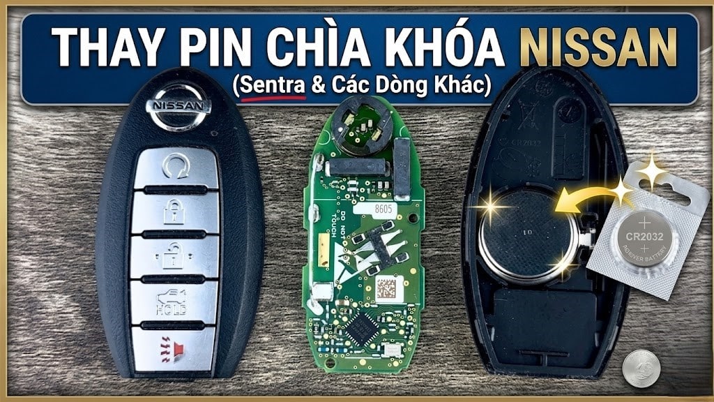 thay pin chìa khóa nissan
