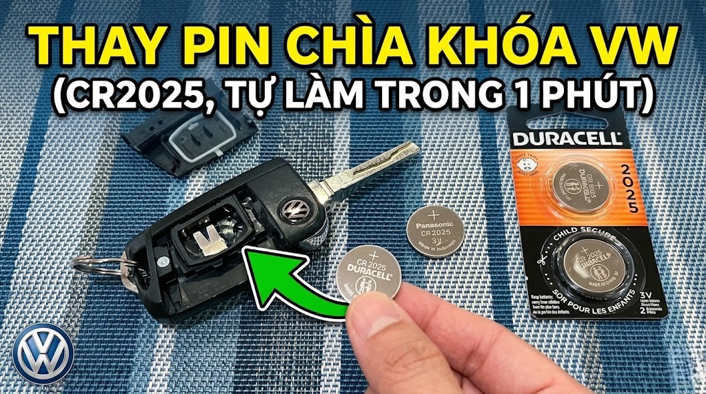 thay pin chìa khóa volkswagen