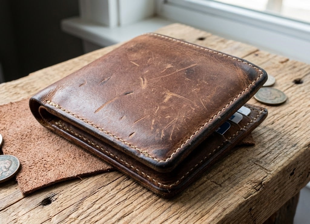 Đặc tính dễ trầy xước và ngả màu tự nhiên của da sáp và da mộc veg-tan