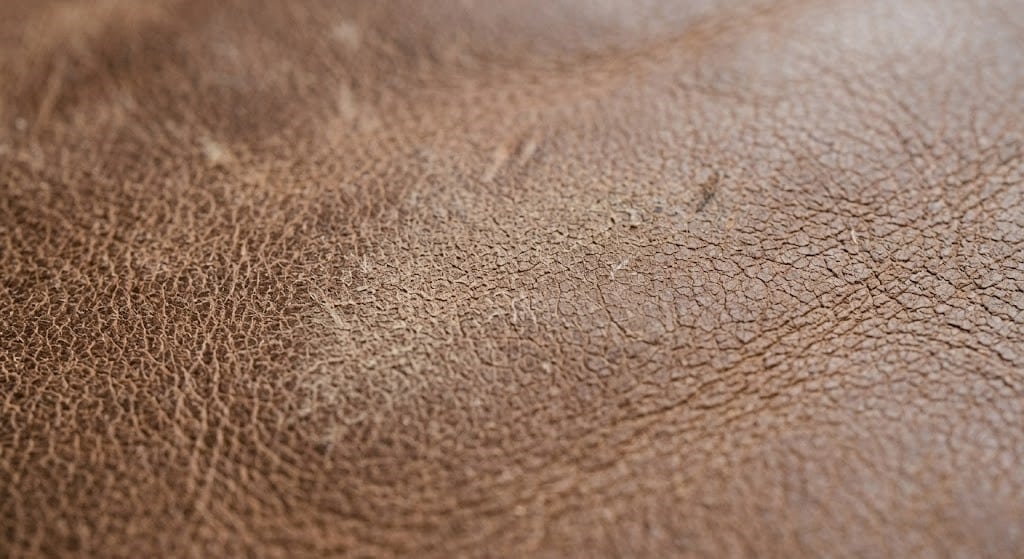 cận cảnh bề mặt da bị khô và xỉn màu nhẹ