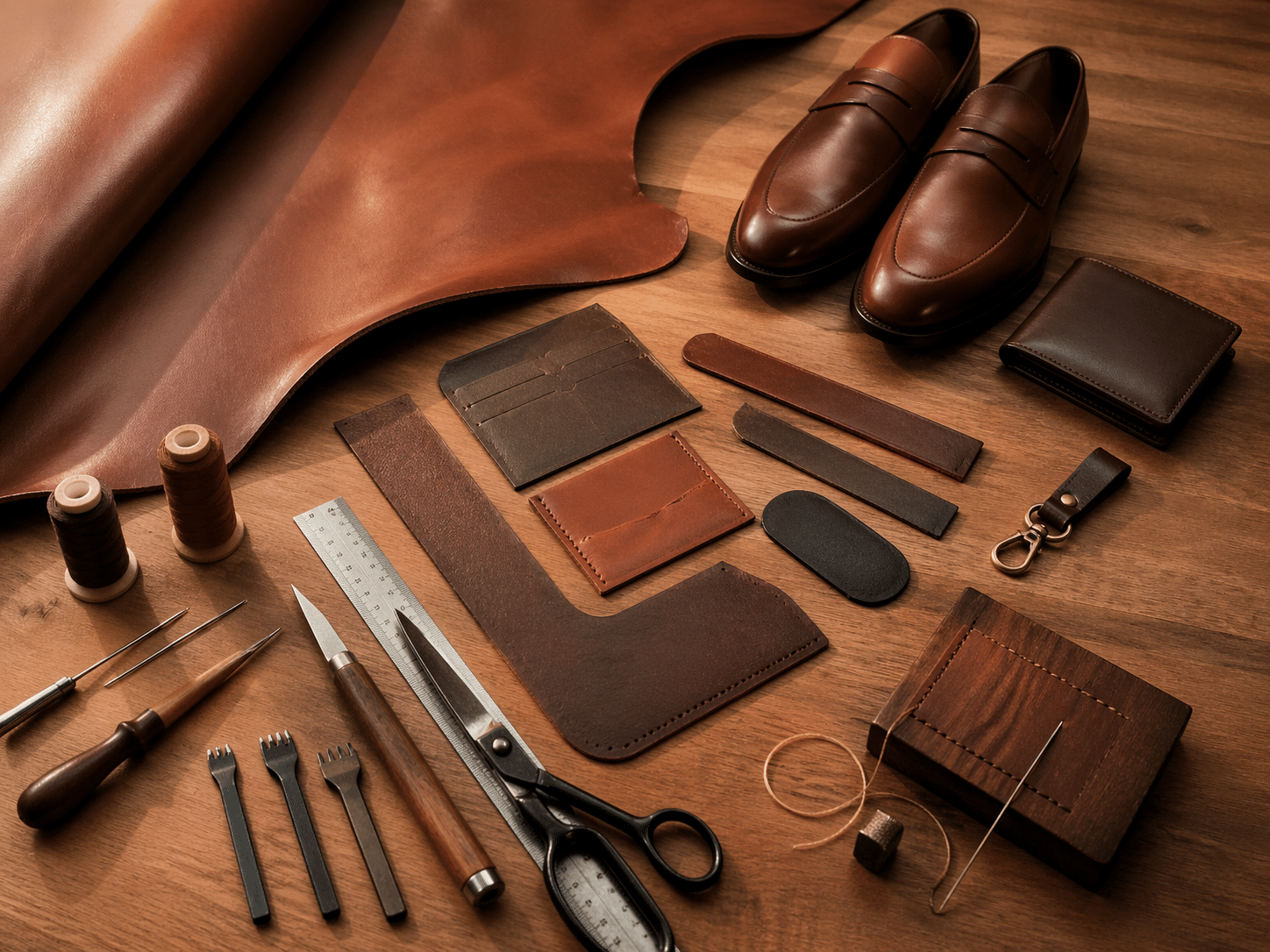 nghề da Việt Nam từ da thuộc đến sản phẩm hoàn thiện